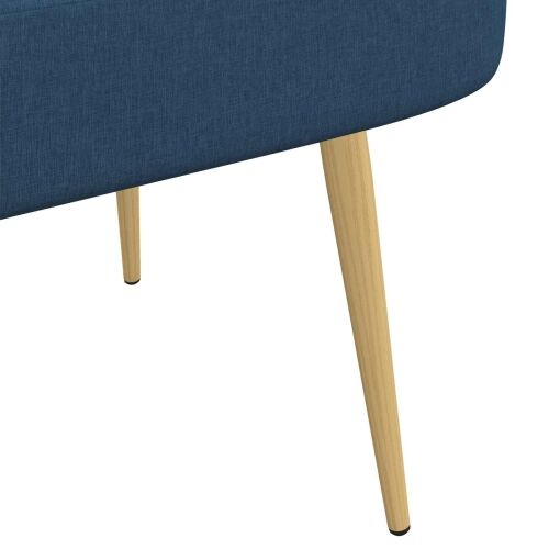 Oblikovana klupa s naslonjačem Plava 110 x 60 x 76 cm - Plava Cijena