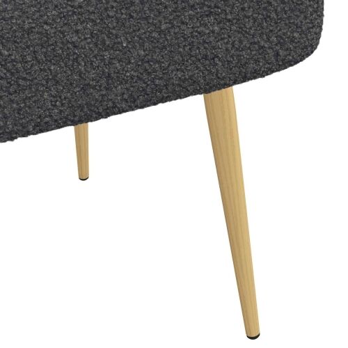 Oblikovana klupa s naslonjačem Tamnosiva 110 x 60 x 76 cm - Tamnosiva Cijena