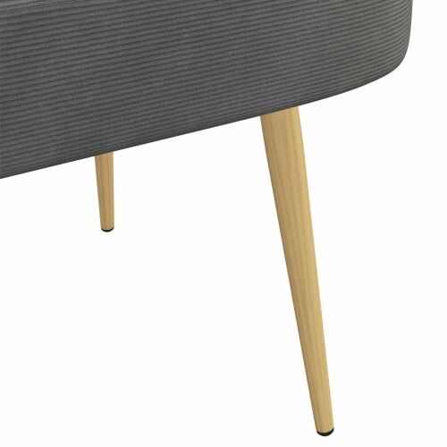 Oblikovana klupa s naslonjačem Tamnosiva 110 x 60 x 76 cm - Tamnosiva Cijena
