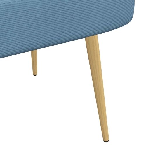 Oblikovana klupa s naslonjačem Plava 110 x 60 x 76 cm - Plava Cijena