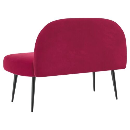 Oblikovana klupa s naslonjačem boja crnog vina 110 x 60 x 76 cm - boja crnog vina Cijena