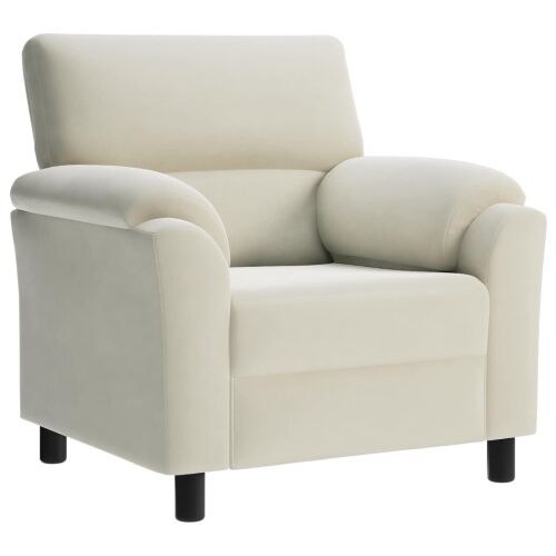 Sofa Krem 94 x 85 x 93 cm Baršun - Krem 60 cm Cijena
