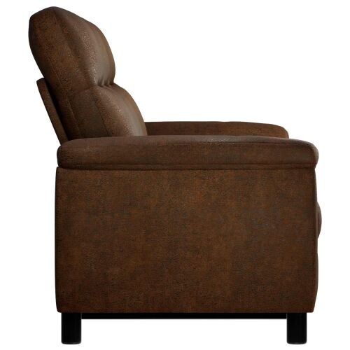 Sofa Smeđa 214 x 90 x 95 cm Umetnička suknja koža - Smeđa 180 cm Cijena