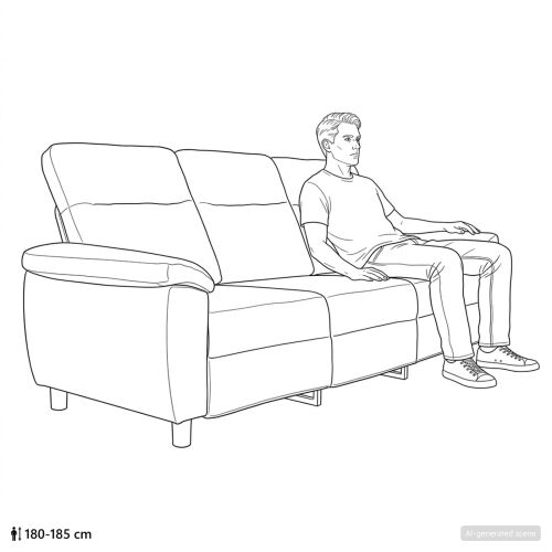 Sofa Smeđa 214 x 90 x 95 cm Umetnička suknja koža - Smeđa 180 cm Cijena