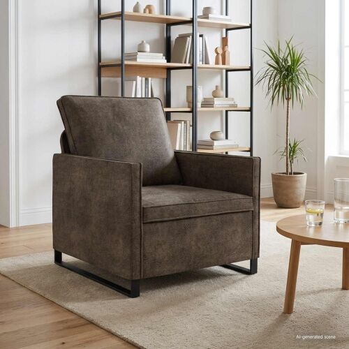Jednokrevetni Sofa Tamnosiva 70 x 81 x 82 cm Umjetni sued - Tamnosiva 60 cm Cijena
