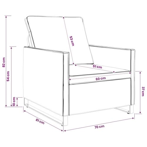 Jednokrevetni Sofa Tamnosiva 70 x 81 x 82 cm Umjetni sued - Tamnosiva 60 cm Cijena