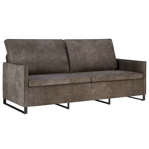 Sofa za 3 osobe Tamnosiva 190 x 81 x 82 cm Umjetni sued - Tamnosiva 180 cm Cijena