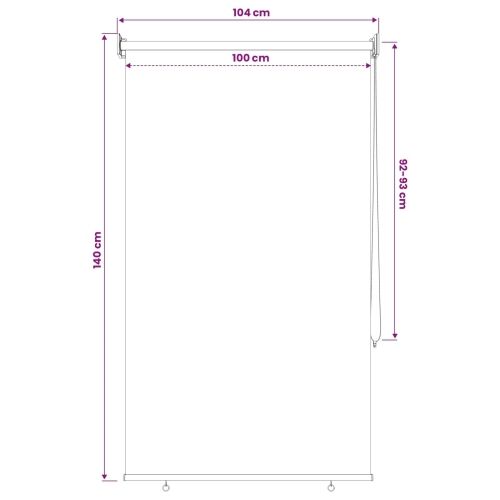 Rolo zavjesa za vanjsku uporabu s UV zaštitom Krem Poliester - Krem 100 x 140 cm Cijena