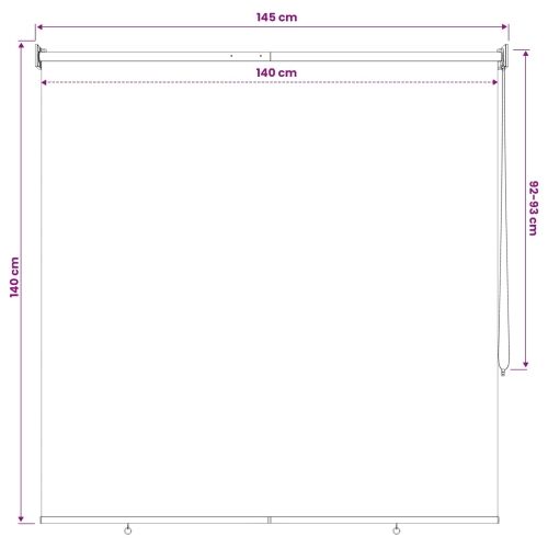 Rolo zavjesa za vanjsku uporabu s UV zaštitom Sivosmeđa - Sivosmeđa 140 x 140 cm Cijena