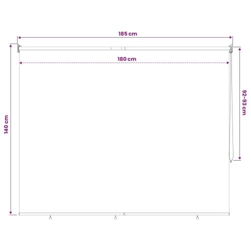 Rolo zavjesa za vanjsku uporabu s UV zaštitom Sivosmeđa - Sivosmeđa 180 x 140 cm Cijena