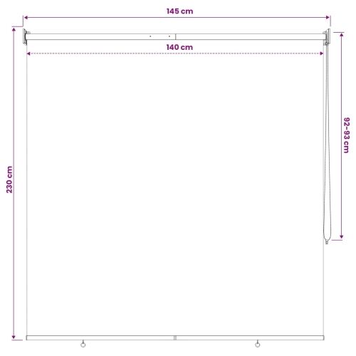 Rolo zavjesa za vanjsku uporabu s UV zaštitom Sivosmeđa - Sivosmeđa 140 x 230 cm Cijena
