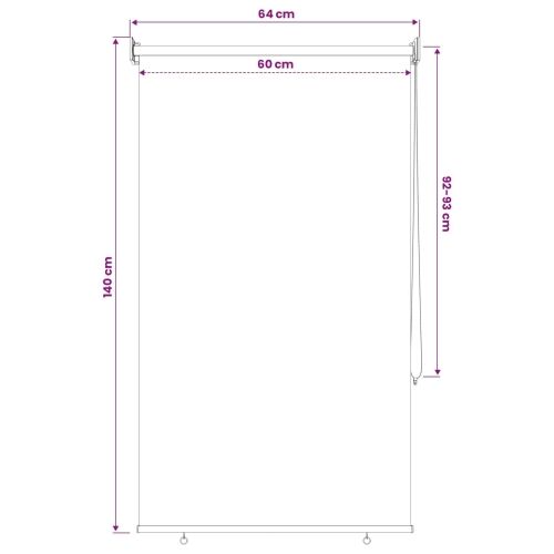 Rolo zavjesa za vanjsku uporabu s UV zaštitom Bež Poliester - Bež 60 x 140 cm Cijena