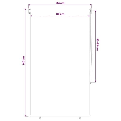 Rolo zavjesa za vanjsku uporabu s UV zaštitom Bež Poliester - Bež 80 x 140 cm Cijena