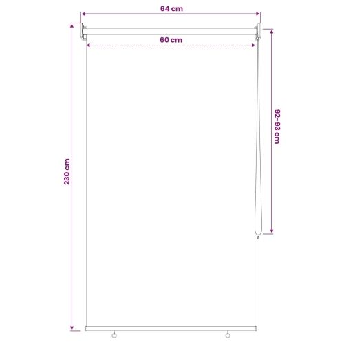 Rolo zavjesa za vanjsku uporabu s UV zaštitom Bež Poliester - Bež 60 x 230 cm Cijena