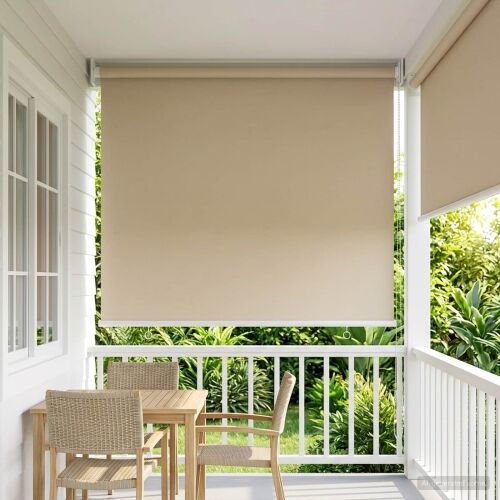 Rolo zavjesa za vanjsku uporabu s UV zaštitom Bež Poliester - Bež 60 x 230 cm Cijena
