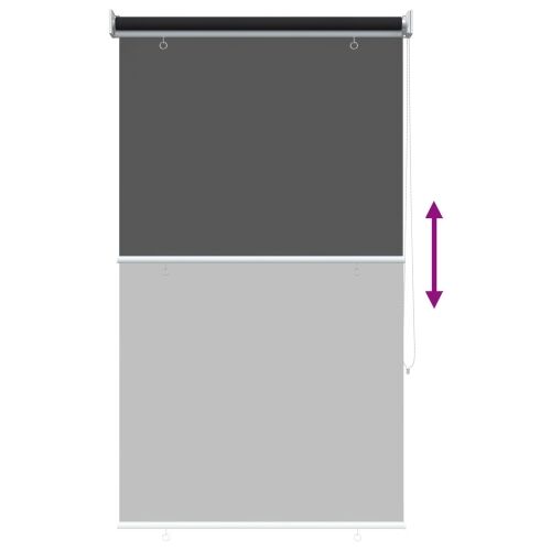 Rolo zavjesa za vanjsku uporabu s UV zaštitom Crna Poliester - Crna 80 x 230 cm Cijena
