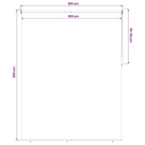Rolo zavjesa za vanjsku uporabu s UV zaštitom Crna Poliester - Crna 180 x 230 cm Cijena