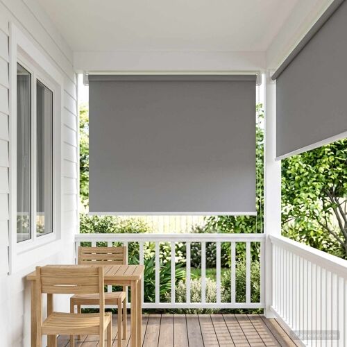 Rolo zavjesa za vanjsku uporabu s UV zaštitom Svjetlosiva - Svjetlosiva 100 x 140 cm Cijena