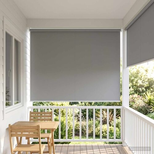 Rolo zavjesa za vanjsku uporabu s UV zaštitom Svjetlosiva - Svjetlosiva 180 x 140 cm Cijena