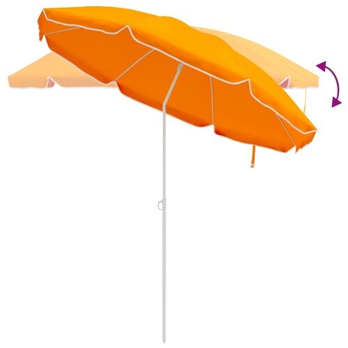 Vrtni suncobran 240 cm 170T poliester Narančasta - Narančasta 240 cm Cijena
