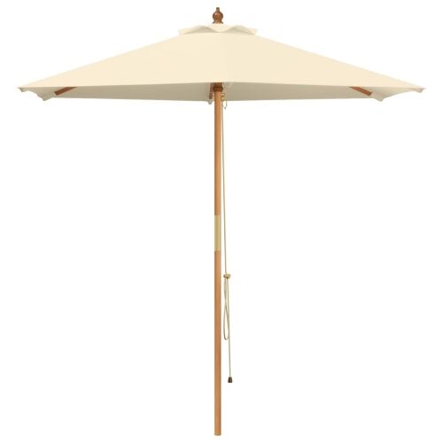 Vrtni suncobran Ø 270 x 248 cm Čvrsto drvo eukaliptusa - Krem bijela Ø 270 x 248 cm Cijena