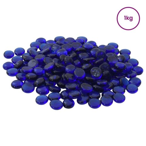 Stakleni nugget 17-19 mm Kobalt plava Stakl - Kobalt plava 1 kg (190-210 kom) Cijena