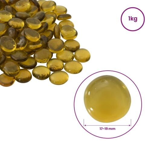 Stakleni nugget 17-19 mm Žuta Stakl - Žuta 1 kg (190-210 kom) Cijena