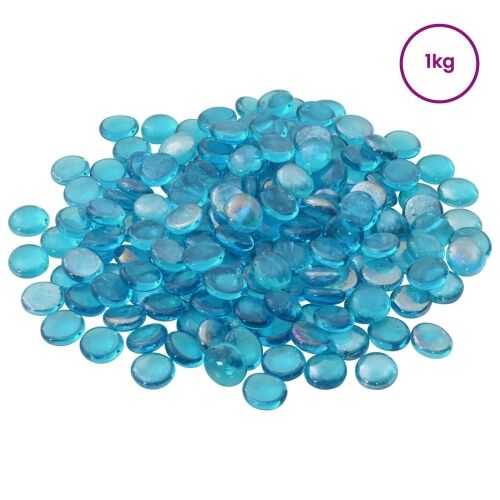 Stakleni nugget 17-19 mm Aqua plava Stakl - Aqua plava 1 kg (190-210 kom) Cijena