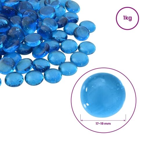 Stakleni nugget 17-19 mm Nebo plava Stakl - Nebesko plava 1 kg (190-210 kom) Cijena