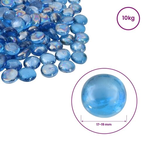 Stakleni nugget 17-19 mm Svijetlo kobalt plava Stakl - Svijetloplava kobaltna 10 kg (1900-2100 kom) Cijena