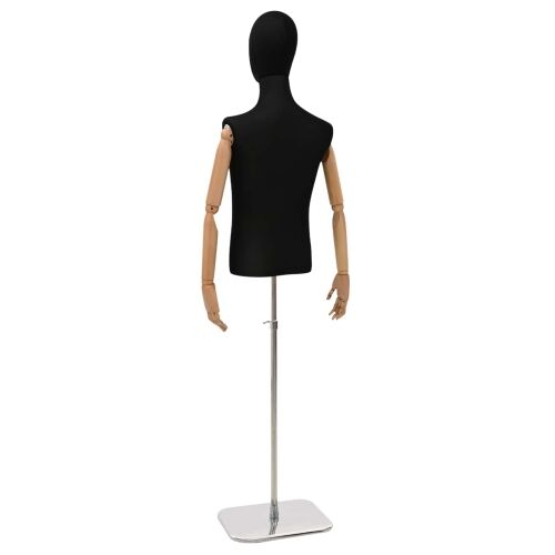 Podesiva lutka 170-218 cm s postoljem Muškarac PP Crna - Crna Muški s standardnom glavom Cijena
