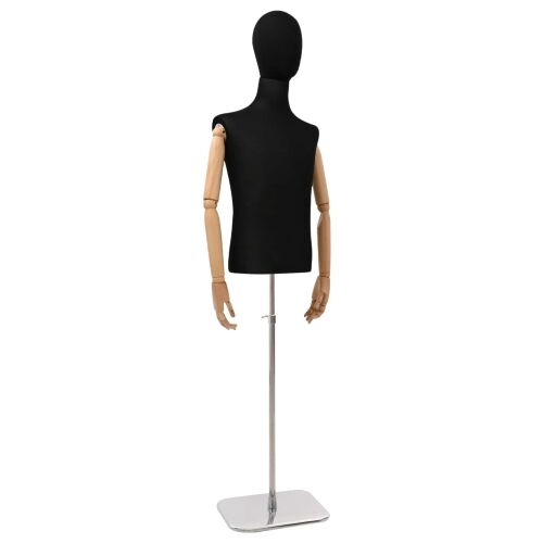 Podesiva lutka 170-218 cm s postoljem Muškarac PP Crna - Crna Muški s standardnom glavom Cijena
