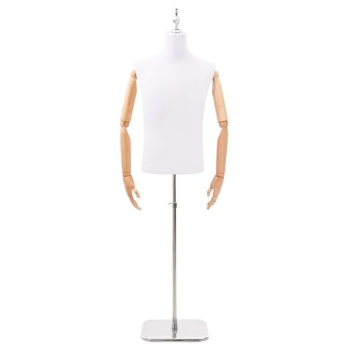 Podesiva lutka 170-218 cm s postoljem Muškarac PP Bijela - Bijela Muškarac s krunom Cijena