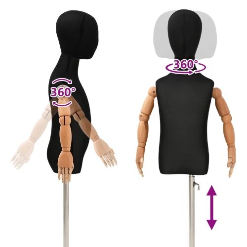 Podesiva lutka 120-150 cm s postoljem Uniseks PP Crna - Crna s standardnom glavom 2-3 godine Cijena
