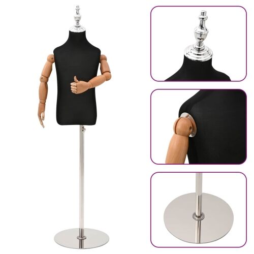 Podesiva lutka 120-150 cm s postoljem Uniseks PP Crna - Crna s glavu krune 2-3 godine Cijena