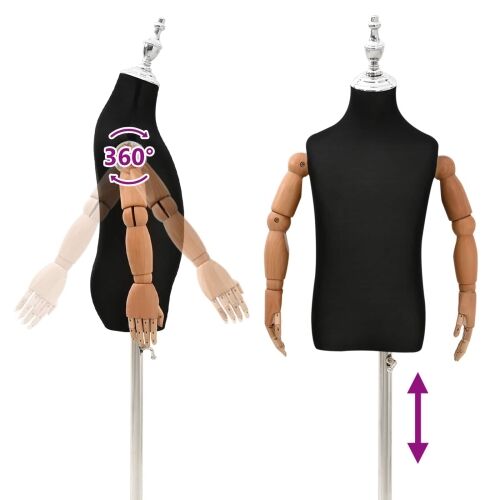 Podesiva lutka 120-150 cm s postoljem Uniseks PP Crna - Crna s glavu krune 2-3 godine Cijena