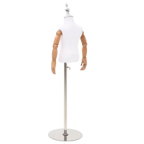 Podesivi Maneken 120-157 cm s Postoljem Uniseks PP Bijela - Bijela s glavu krune 4-6 godina Cijena