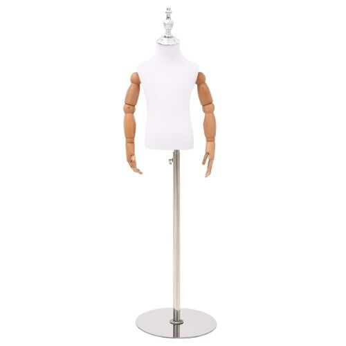 Podesivi Maneken 120-157 cm s Postoljem Uniseks PP Bijela - Bijela s glavu krune 4-6 godina Cijena