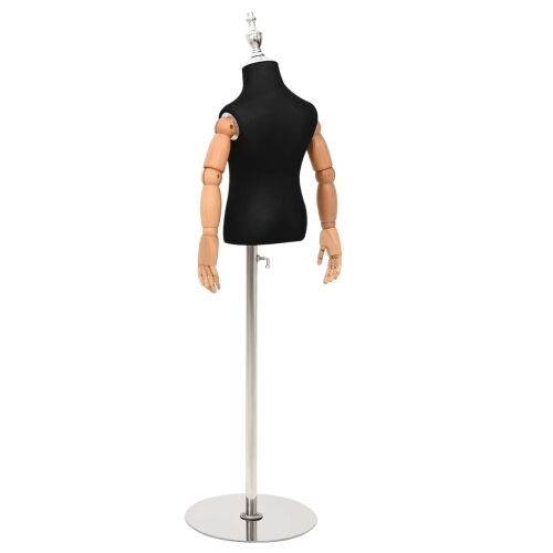Podesivi Maneken 120-157 cm s Postoljem Uniseks PP Crna - Crna s glavu krune 4-6 godina Cijena