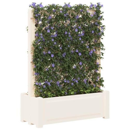 Velika saksija s rešetkom Bijela 99,5 x 43 x 133,5 PP - Bijela 1 Cijena
