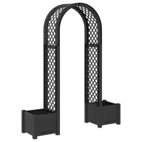 Roza arh s saksijom Antracit 168,5 x 43 x 207 cm PP - Antracit Cijena