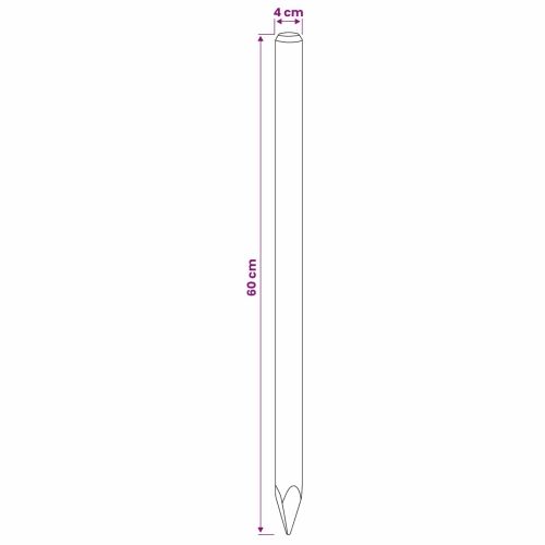 Ograde 15 kom. Smeđa 60 cm Masivna borovina - Ø 4 x 60 cm Cijena