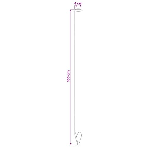 Ograde 15 kom. Smeđa 100 cm Masivna borovina - Ø 4 x 100 cm Cijena