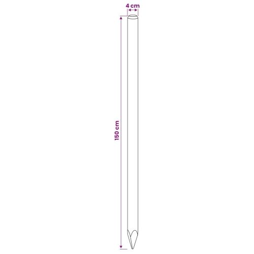 Ograde 15 kom. Smeđa 150 cm Masivna borovina - Ø 4 x 150 cm Cijena