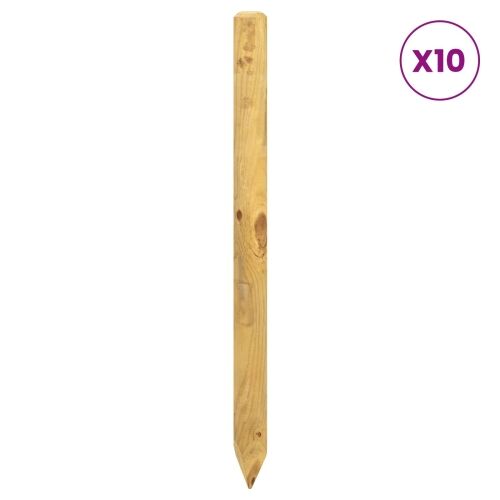 Ograde 10 kom. Smeđa 120 cm Masivna borovina - Ø 6 x 120 cm Cijena