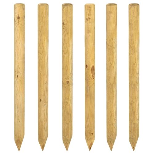 Ograde 6 kom. Smeđa 150 cm Masivna borovina - Ø 6 x 150 cm Cijena
