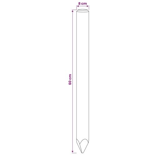 Ograde 5 kom. Smeđa 60 cm Masivna borovina - Ø 8 x 60 cm Cijena