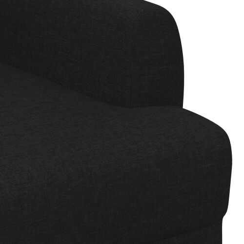 Ljubavni kauč s gumbima Crna 116 x 67 x 80 cm Tkanina - Crna Cijena