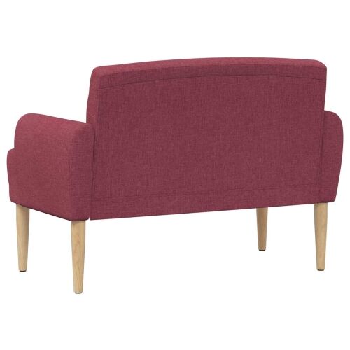Ljubavni kauč s gumbima Vinska crvena 116 x 67 x 80 cm Tkanina - boja crnog vina Cijena
