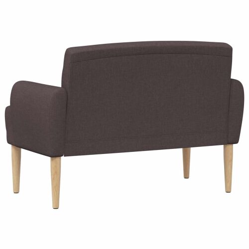 Ljubavni kauč s gumbima Tamno smeđa 116 x 67 x 80 cm Tkanina - Tamno smeđa Cijena